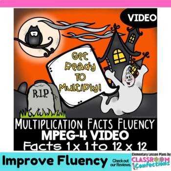 Preview of Multiplication Facts Practice Video: Halloween Theme for Multiplication Fluency
