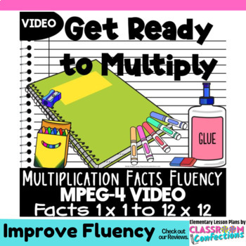 Preview of Multiplication Facts Practice Video Multiplication Basic Facts Fluency Activity