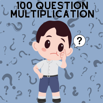 Preview of Multiplication Facts Quizzes - 100 questions each