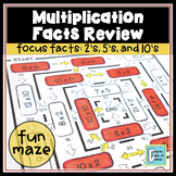 Multiplication Facts Review Worksheet 2s, 5s & 10s 