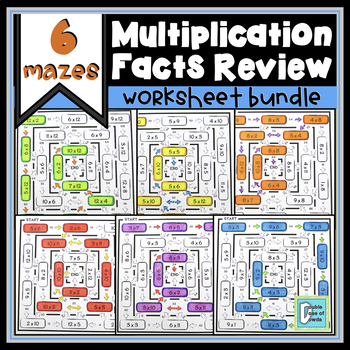 Multiplication Facts Review Worksheet BUNDLE (Related Pairs) | TPT