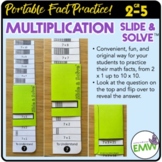 Multiplication Facts Slide and Solve Portable Print and Go
