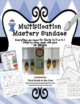 Preview of Multiplication Mastery - Facts for Sundaes