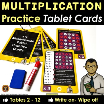 Multiplication Practice Cards Write On Wipe Off