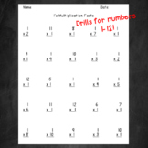 Multiplication Facts Tests 1-12 & Trackers