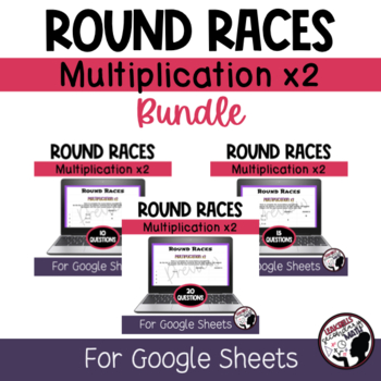 Preview of Multiplication Facts Games | Times 2 | Two Player Game | BUNDLE | Google Sheets