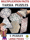 Multiplication Facts / Times Tables / Tarsia Puzzles: 5 LA