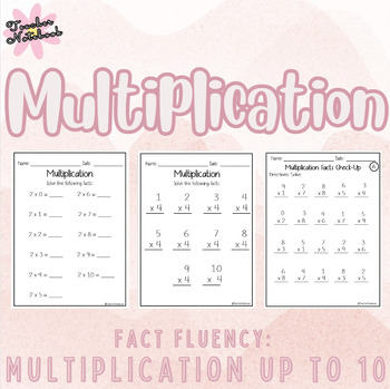 Preview of Multiplication Facts (Up to 10)