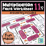 Multiplication Facts Worksheet 11's FREE 