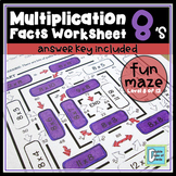 Multiplication Facts Worksheet 8's 