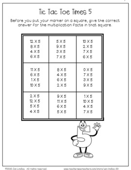 multiplication facts x5 freebie practice activities plus flashcards