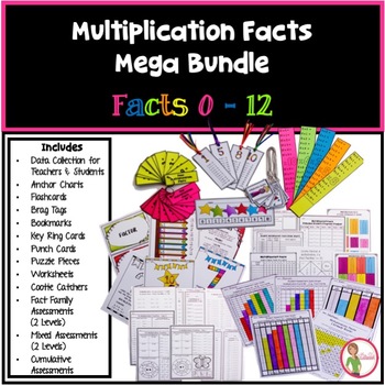 Preview of Multiplication Facts Yearlong Bundle - Facts 1 - 12
