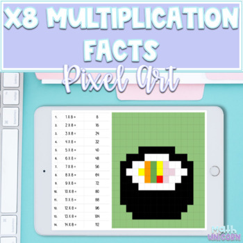 Preview of Multiplication Facts by 8 | Pixel Art