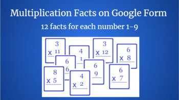 Preview of Multiplication Facts on Google Form