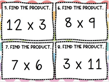 all multiplication facts up to 12