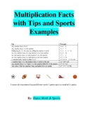Multiplication Facts with Tips and Sports Examples