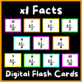 Multiplication Facts x1 Digital Flash Cards | Google Slides