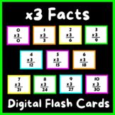 Multiplication Facts x3 Digital Flash Cards | Google Slides