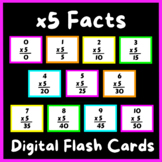 Multiplication Facts x5 Digital Flash Cards | Google Slides