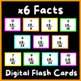 Multiplication Facts x6 Digital Flash Cards | Google Slides