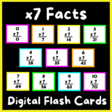 Multiplication Facts x7 Digital Flash Cards | Google Slides