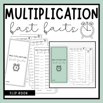 Preview of Multiplication Fast Facts Flip Book