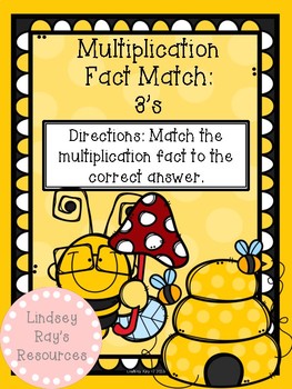 Preview of Multiplication File Folder Game - 3's