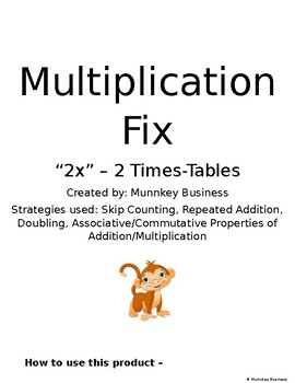 Preview of Multiplication Fix - "2x" Worksheets & Pre/Post Tests