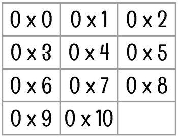 Multiplication Flash Cards 0-10 by Hearts and Hemmerich | TPT