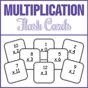 Multiplication Flash Cards (0-12) by Uplifting Little Minds | TPT