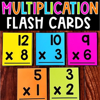 Preview of Multiplication Flash Cards Printable to 12 Math Fact Fluency