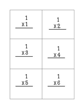 Preview of Multiplication Flash Cards 0-2