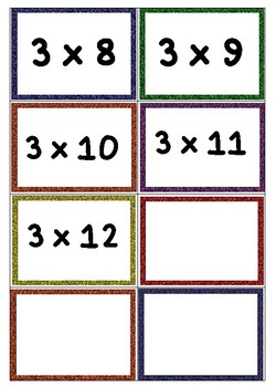 Multiplication Flash Cards 0's - 12's by Oh She's a Teacher | TpT