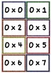 Multiplication Flash Cards 0's - 12's by Oh She's a Teacher | TPT