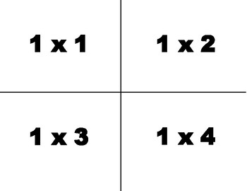 Preview of Multiplication Flash Cards 1-10 with arrays