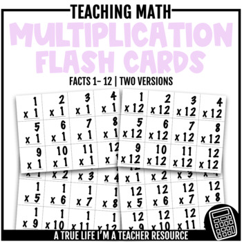 Preview of Multiplication Flash Cards 1-12