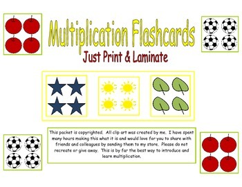 Preview of Picture Multiplication Flash Cards