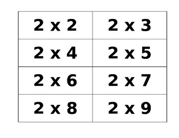 Multiplication Flash Cards by 4 the Love of Teaching 3rd | TpT