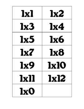 Multiplication Flash Cards by nessm | TPT