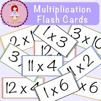 Multiplication Flash Cards by Tea and Teaching | TPT