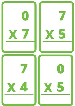 Multiplication Flash Cards by Learning With Miss M | TpT