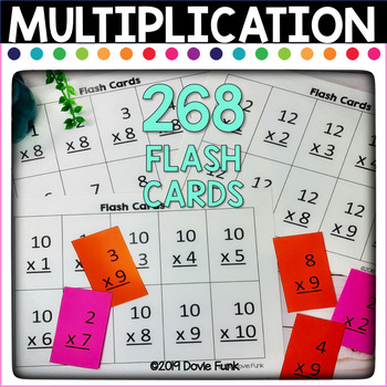 Preview of Multiplication Flash Cards Fact Practice