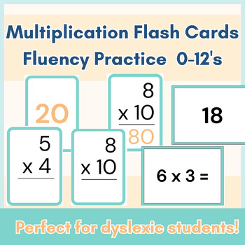 Preview of Multiplication Flash Cards | Fluency Practice | Printable | Answers on Back