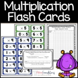 Multiplication Flash Cards - Math Fact Fluency - Printable