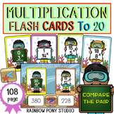 Multiplication Flash Cards Printable To 20 Summer