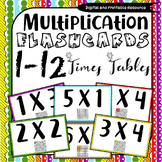 Multiplication Flash Cards Printable to 12, Arrays Flashca