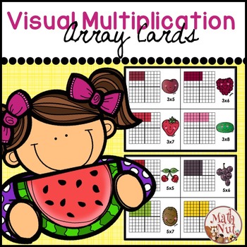 Preview of Multiplication Array Cards "Fruit Theme"