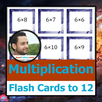 Preview of Multiplication Flash Cards to 12 × Times Tables for Math Students