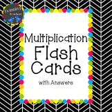 Multiplication Flash Cards with Answers