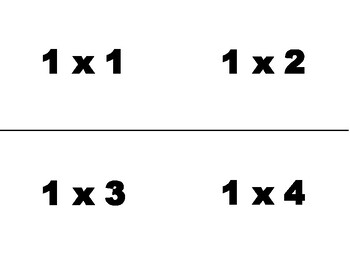 Preview of Multiplication Flash Cards with array and number